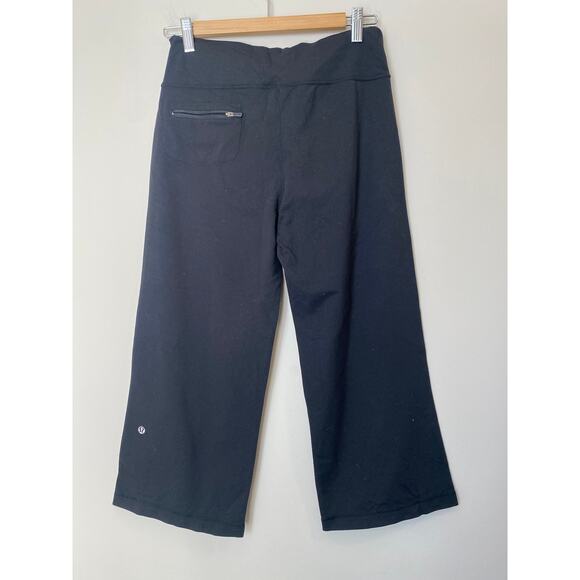 Lululemon The Still Cropped Wide-Leg Pants with draw string closure Women's sz 6 - Picture 6 of 9